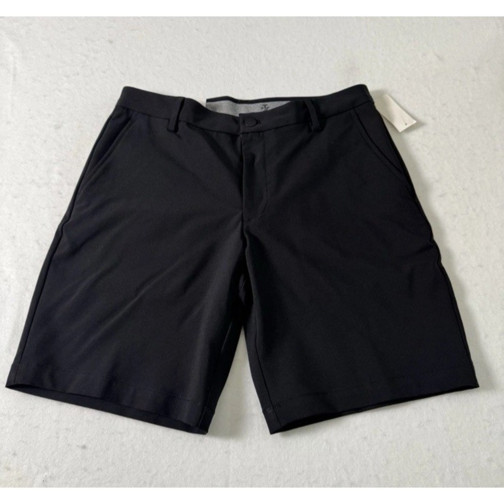 IZOD Mens Performance Shorts 40W Black Classic Fit Traveler Stretch